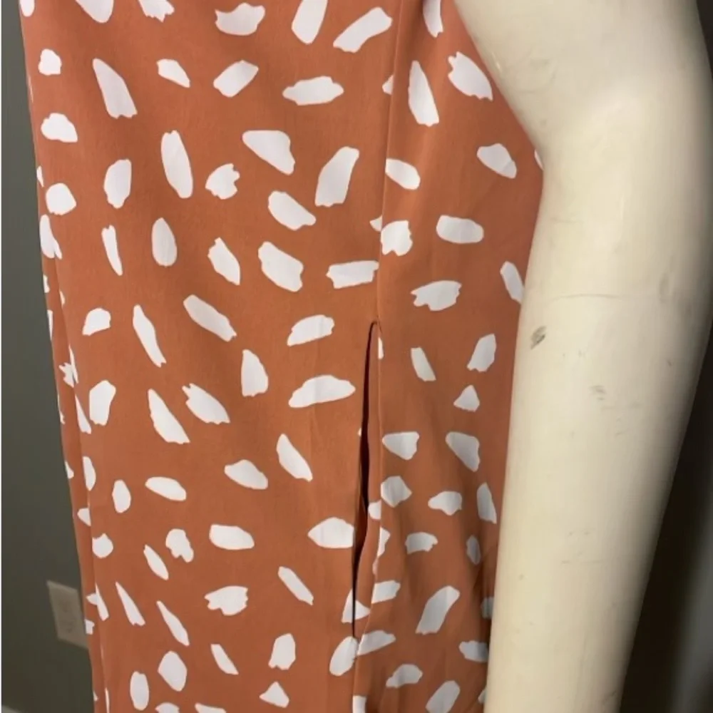 Umgee Orange and White Patterned Dress - Picture 11 of 15